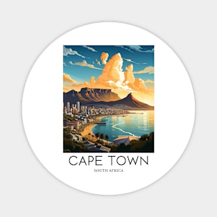 A Pop Art Travel Print of Cape Town - South Africa Magnet